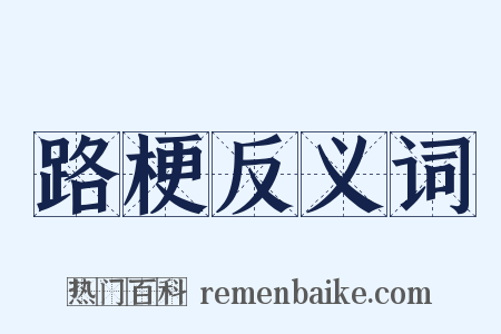 路梗反义词是什么意思的图片